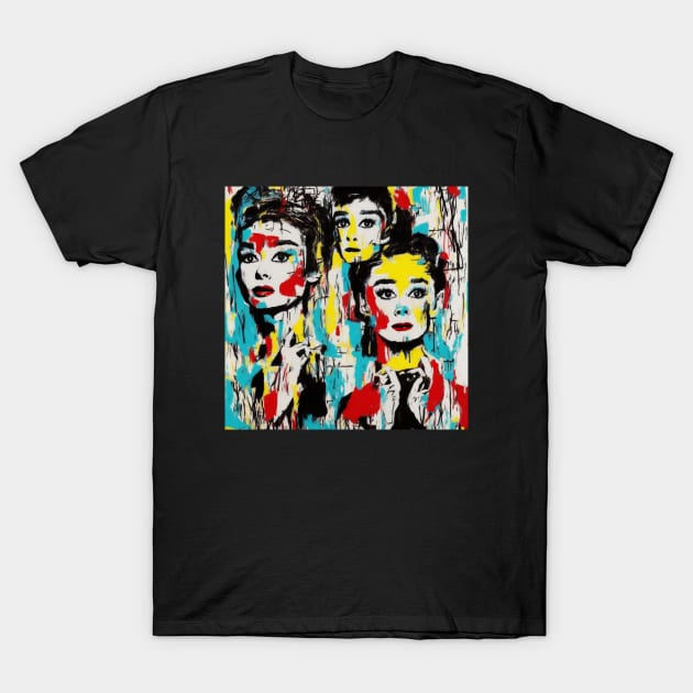 Hepburn Audrey T-Shirt by Kingrocker Clothing